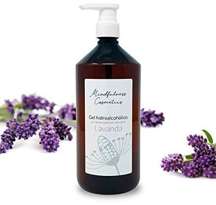 Essenciales - Gel Disinfettante Idroalcolico con Oli Essenziali 100% puri - 1 Litro (Olio Essenziale di Lavanda)