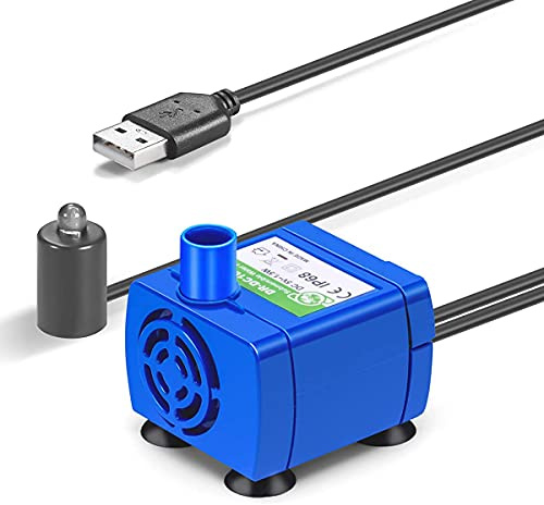 Katzenbrunnen Pumpe Wasserpumpe, DC5V 1.5W Verbrauchsarme Ersatzpumpe | Trinkbrunnenpumpe für Haustier Katzenbrunnen, LED-Licht & Energiesparend, Super Leise, Einfache Montage – ideales Ersatzteil