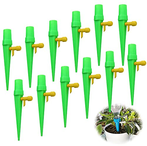 LYYDAN Bewässerungskugeln, 12 Stück Bewässerungssystem Topfpflanzen Mit Regelventil, Instellbar Bewässerung Für Topfpflanzen, Automatisch Bewässerung Für Balkon Topfpflanzen