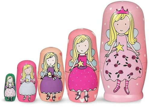 ELUTONG Nistpuppen Russische - Handgemachte Puppe Matroschka Puppe für Kinder Geburtstagsgeschenk Cartoon Tiere Muster