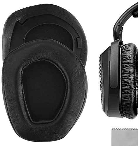 Geekria Elite Sheepskin Replacement Ear Pads for Sennheiser RS 195/ RS 185/ RS 175/ RS 165, HDR 195/ HDR 185/ HDR 175/ HDR 165 Headphones Ear Cushions, Repair Parts (Black)