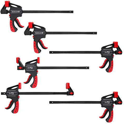 Einhandzwinge Schraubzwingen Einhandklemmen 6 Stk Spannweite 300mm starke Spannzwingen Zwingen Klemmzwinge