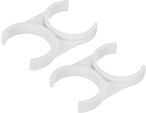sourcing map Lot de 2 pinces pour filtre à eau 47,5 mm Blanc