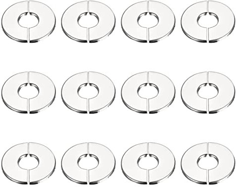 sourcing map Wall Split Flange, 201 Stainless Steel Round Escutcheon Plate for 22mm Diameter Pipe 3Pcs