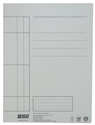 Original BIGO 10 Stück Schnellhefter Aus Karton grau TINCTA | Einschlagmappe | Ordnungsmappe | Dokumentenmappe | Umlaufmappe | Ideal für Büro,Schule und mobile Organisation |