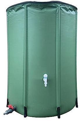 Kit de barril de lluvia, barril de recogida de agua de lluvia, recogedor de agua de lluvia plegable con espiga, contenedor de jardín de gran capacidad, contenedor de almacenamiento de agua de 100