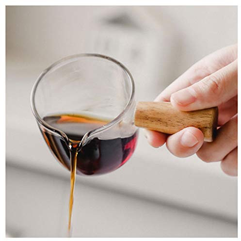 LSSEDA Creamer Jug,Churn Jug,Mini Salad Cup Coffee Milk Froth Pot With Handle Kitchen Restaurant Seasoning Pot Heat-resistant Glass Milk Jug Afternoon Tea Jam Cup(Size:Type B) (Size : Type A)