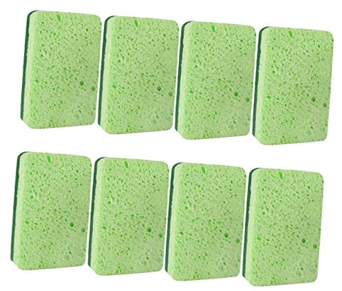 SOLUSTRE 8stücke Holzpulpe Reinigungsschwämme Hochabsorbierende Spülschwämme Mit Doppelseitigem Design Für Geschirr Töpfe Und Küchenutensilien