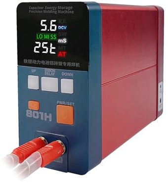 Kit Saldatrice a Punti Portatile a Batteria, Saldatrice a Punti a Batteria Da 21 KW, 100 Ingranaggi Regolabili E Rilevamento Intelligente, Saldatrice Punti Che Supporta Strisce Da 0,05 Mm-0,5 Mm