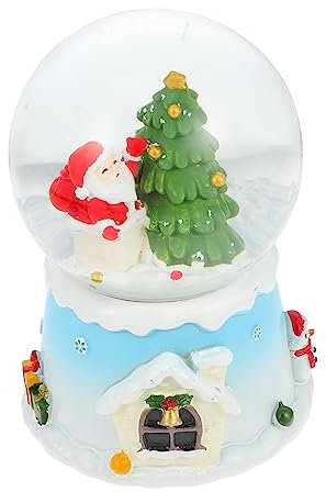 AOKWAWALIY Leuchtende Kristallkugel im Vintage-Stil, 1 Stück, Kristallkugel, Spieluhr, Kunstharzlaterne, Winterdekoration, Schneekugel, Laterne, dekorativ