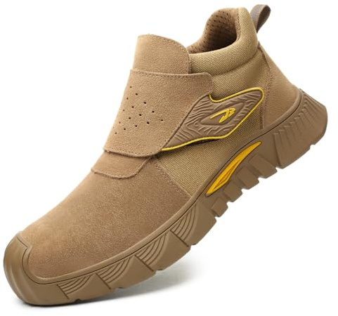 Dajingkj - Scarpe di sicurezza da uomo per saldatori, leggere, scarpe da lavoro con doppia protezione termica, protezione contro le ustioni, scarpe da saldatore, resistenti agli urti e alle punture