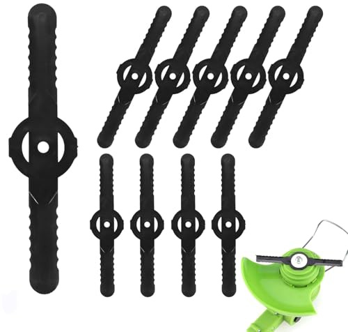 ZEACCT 50-Piece Replacement Trimmer Blades for Cordless Grass Trimmers, Durable Plastic Cutting Heads for Lawn Mowers and Weed Trimmers – Compatible with Multiple Models (Black)