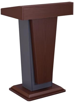 Rednerpult Holz mit Ablagefläche & Kabellöchern Stabilität Podium Ständer for Kirche, Vortrag, Hochzeit, Klassenzimmer 27.5 x 18.5 X 43.3