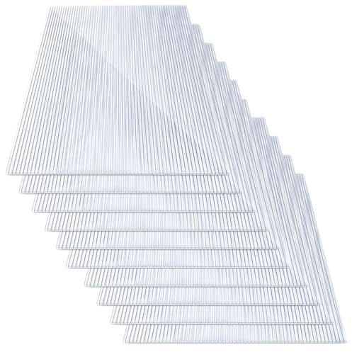 Ansobea Polycarbonat Hohlkammerstegplatten, Zuschneidbarer, Gewächshausplatten UV-beständigen für Gewächshaus Gartenbau Treibhaus Ersatzplatten (10)