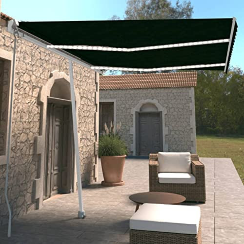 Lawn & Garden Manuell einziehbare Markise mit LED 350x250 cm Anthrazit Outdoor Living