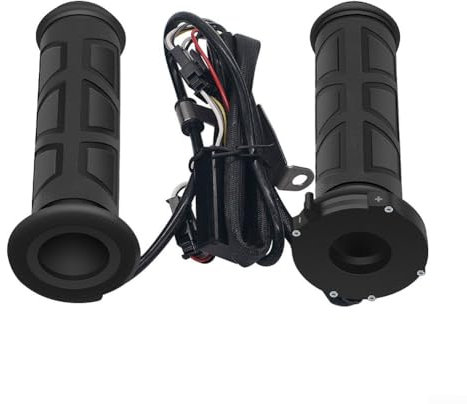Whychstore Guidon électrique chauffant, poignées chauffantes gauche et droite, poignées chauffantes réglables pour guidon électrique