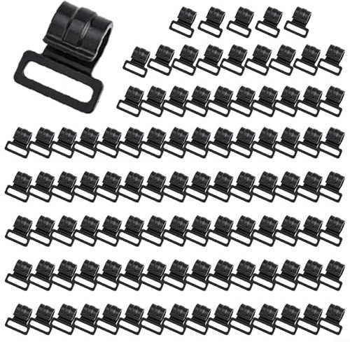 Zeltstangen-Haken für Camping und Außenbereich, Kunststoff-Clips für Gartenunterstützung und Kleiderschrank-Organisation, 100 Stück