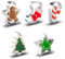 YAPKOLV 5 Piezas Set de Cortadores Navideños, incluyendo Hombre de Jengibre, Calcetín de Navidad y otros