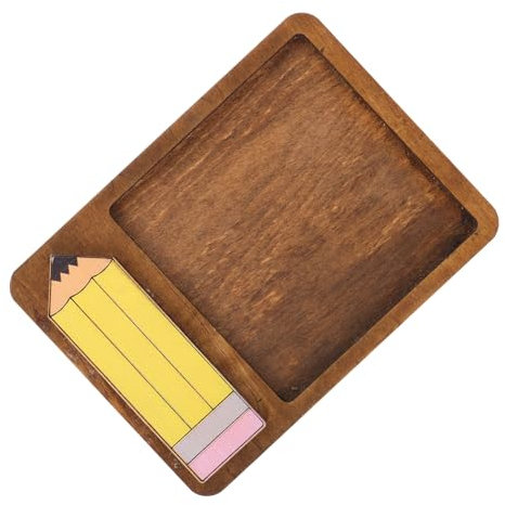 Cabilock Holz Sticky Tabs Container Nette Memo für Desktop Büro Memo Pad Organizer Stabile Material