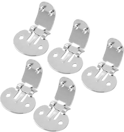 VOANZO 20 Pezzi Fermagli per Scarpe in Ferro Grandi Fibbie Elastiche per Scarpe argentate Rimovibili per Accessori Fai da Te