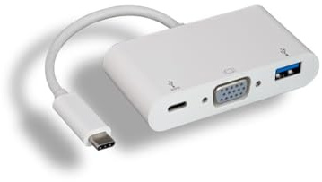 RiteAV Adaptador de carga USB 3.1 tipo C macho a USB 3.0 A hembra/VGA hembra/tipo C hembra [2 unidades]