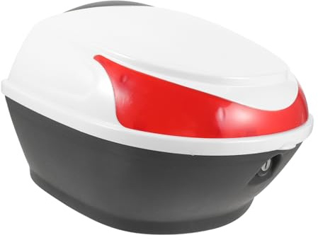 GETAJGHSD Motorrad Heckbox 30X28X21cm Werkzeugaufbewahrungsbox Helmbox für Motorräder Weißer Kunststoff Topcase mit Tragegriff