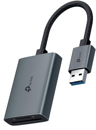 TP-Link SD Card Reader, High-Speed USB 3.0 to SD & microSD Card Reader, Aluminum Dual Slot Memory Card Reader for Laptop & More, Supports 2TB SD/SDHC/SDXC/microSD/microSDHC/microSDXC/TF Cards (UA430)