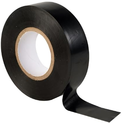 TERF® 1 Pack - Black Electrical Tape 19mm (0.75 inch) X 20m (66 Feet) Strong Self Adhesive PVC Insulation Tape for Insulating Repairing Protecting Electrical Wires and Wide Use of Sealing Tape
