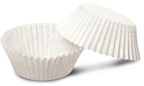 Guardini, Set di 100 pirottini Ø 7 cm, Monouso, Carta da forno antiaderente, 100% riciclabile, Bianco, Made in Italy, Linea Easy Bake Bio