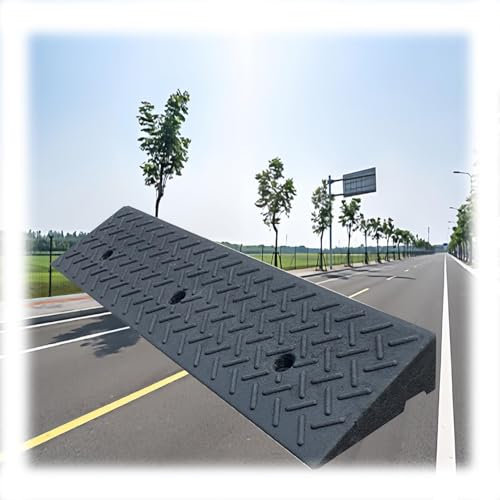Rampe Bordsteinrampe – Bordsteinrampe aus Gummi, Rollstuhlrampe, extra lange Autorampe, robuste Türstufenrampe, rutschfeste Schwellenrampe for Garage, Gehweg, Auffahrt, Fahrrad, Motorrad, LKW(100x30x1