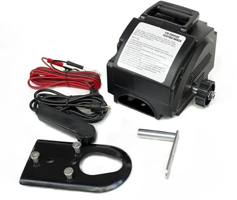 TIEOAXFT Cabrestante eléctrico portátil de 2000 Libras for Barcos o Yates, cabrestante de Goma for Tractores y Botes, 12 V
