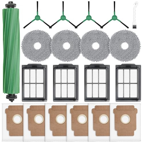 20 Accessoires pour iRobot Roomba Plus 405/505 Combo Robot Aspirateur | 6 sac aspirateur 4 brosses latérales 4 Lingettes 4 filtres 1 Brosse principale 1Brosse de nettoyage