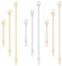 Tyqour 9 extensiones de collar para mujer de acero inoxidable, extensión de cadena de pulsera, extensión de cadena, cadena de extensión de plata y oro, para mujer