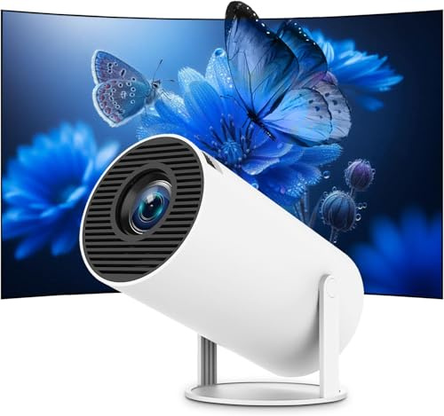 Mini proyector compatible con 4K 1080P, proyector portátil con WiFi 6 y Bluetooth 5.4, proyector pequeño para coche, rotación de 180°, compatible con HDMI/TV Stick/Memory Stick/Laptop