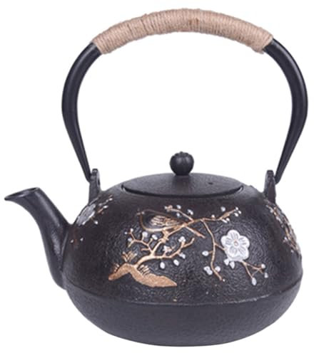 CONGARTENO Théière Fonte Japonaise avec Infuseur Bouilloire Rétro Fonte pour Dégustation de Thé Maison et Pratique