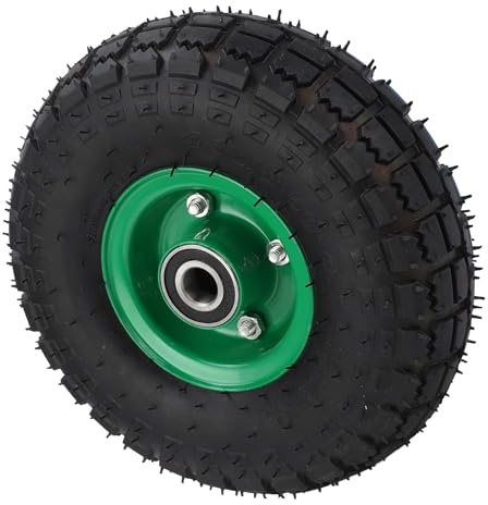 Fafeicy 10 Zoll Gummirad für Schubkarre, 4.10/3.50-4, 250 kg Tragkraft, mit 6204-Lager, Rutschfeste Lauffläche, 260 mm Durchmesser, 80 mm Breite
