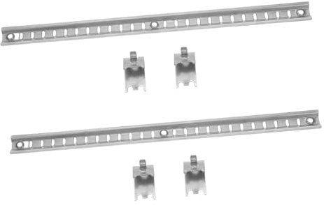 Operitacx Refrigerator Bracket Stainless Steel Heavy-duty Design Silver Fridge Shelf Organizer with Antislip Clips Screw Hole Spacing 165mm for Freezer and Kitchen Use