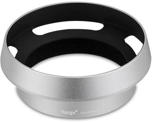 Haoge Square Metal Lens Hood for Fujifilm X Half Fuji Photo Camera Accessories Silver LH-XHALF
