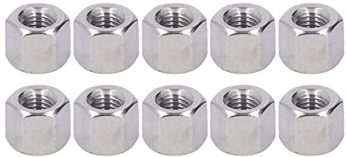 10 pièces d’écrou de raccord hexagonal M10, écrou de connexion inoxydable antirouille pour boulons et goujons, raccord fileté en acier inoxydable 304 avec conception hexagonale