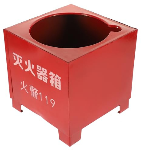 Generico Piantana Porta Estintore in Ferro Robusto di Colore Rosso, Base Stabile e Adatta per Veicoli, Supporto Resistente per Estintore da Terra Sicuro e Pratico
