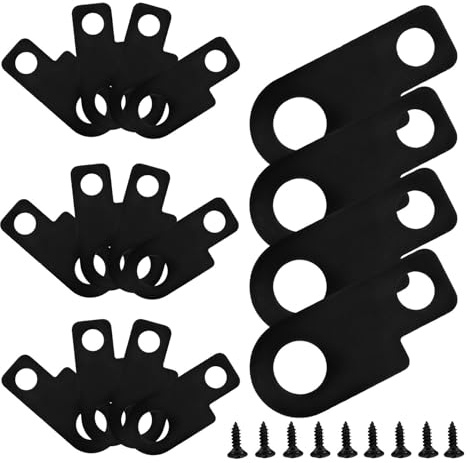 CLISPEED E Gitarren Pedal Montagesatz 16 Stück Metall mit Schrauben Schnellbefestigung für Effektpedale Pedalboards