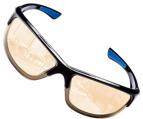 Illumin Nachtfahrbrille VECTOR - Allwetterbrille für Regen, Nebel und Nachtfahrten Genießen Sie blendfreies Fahren - für Damen und Herren, gelb, Vector