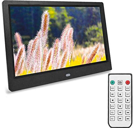 VBESTLIFE Digitaler Bilderrahmen, 10 Zoll 1280 * 800 HD Fotorahmen, Unterstützt Musik und Video Player/Wecker/Kalender und Unterstützt USB und 32 GB SD Karte für Familie/Freunden,