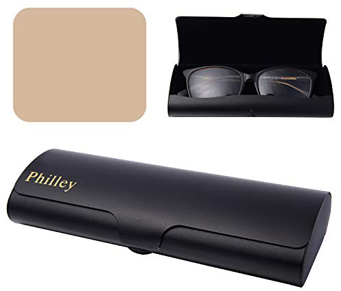 Philley Aluminium Ultra-Leichte Brillenetui Schlankes Lesebrillenetui | Hartschalen-Brilletui für Kurzsichtige, tragbar, für Reisen, aus Metall, Schutz für Damen und Herren