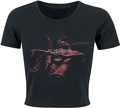 My Chemical Romance Angel Crop Frauen T-Shirt schwarz L 95% Baumwolle, 5% Elasthan Band-Merch, Bands