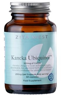 Zita West Kaneka Ubiquinol 200mg (from 2 Capsules) - Premium CoQ10 Supplement for Fertility, Energy & Overall Health - 60 Capsules (1 Month Supply)