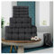 FAIRWAYUK Juego de 8 Toallas para baño, Ultra Suaves, absorbentes, 100% algodón Egipcio, 4 Caras, 2 Toallas de Mano, 2 Toallas de baño, Gris Oscuro