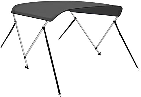 Toldo Bimini para Barco: Protección UV y Agua, 180x150x110 cm, Color Gris Antracita, Estructura de Aluminio y Tela PU