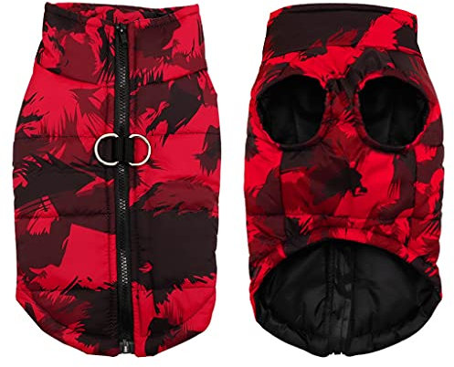 XSWLYY Hundemantel Winter Haustier Warm Jacke Mantel Wasserdicht Hundebekleidung Outfit Weste für kleine, mittelgroße und große Hunde Regenmäntel (Größe S:
