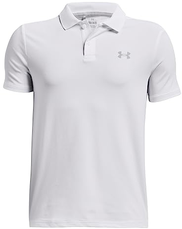 Under Armour Boys' Matchplay Golf Polo, 100 White, YMD